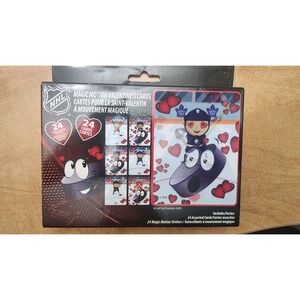 NHL 24 HOCKEY Magic Motion VALENTINE CARDS 24 Assorted Cards and Motion Stickers
